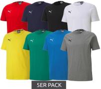 5er Pack PUMA TeamGoal 23 Jungen & Mädchen Sport-Shirt Baumwoll-Shirt ...