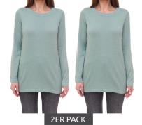 2er Sparpack BOYSEN´S Damen Feinstrick-Pullover mit Rundhals-Ausschnit...