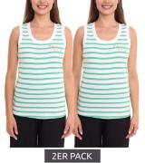 2er Pack DELAMO Striped Tanktop enganliegendes Damen Baumwoll-Shirt mi...