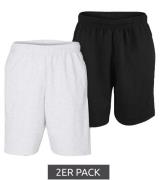 2er Pack FRUIT OF THE LOOM Herren Sweat-Shorts Kurze Hose aus Baumwoll...