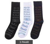 3 Paar BIKKEMBERGS Surtido Herren Tennis-Socken mit großem Schriftzug ...