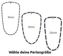 WOOD FELLAS Hals-Schmuck stylische Holz-Kette Deluxe Pearl Necklace Na...