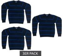 3er Sparpack KIDSWORLD Pullover weicher Kinder Strick-Pulli mit Streif...