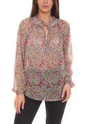 Aniston SELECTED Damen Sommer-Bluse durchsichtiges Shirt mit Allover-P...