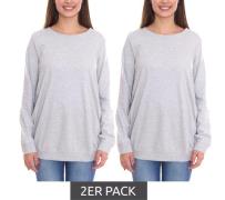 2er Pack neun 9 monate Damen schlichtes Schwangerschafts-Shirt Umstand...