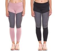 OXIDE Running Damen Winter-Leggings bequeme Sport-Hose mit 4-Wege-Stre...