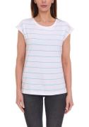 Tamaris T-Shirt schickes Damen Sommer-Shirt mit Rundhalsausschnitt Bau...