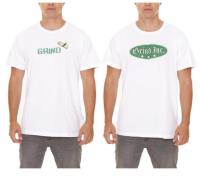 GRIND Inc Old School Logo oder Pizza Tee Logo Herren Kurzarm-Shirt mit...