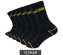 10 Paar GRIPWOOL Arbeits-Strümpfe Baumwoll-Socken Work-Socken Schwarz