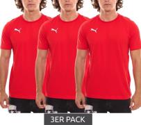 3er Pack Puma TeamGOAL 23 Casual Herren Baumwoll-Shirt mit Logo-Sticke...