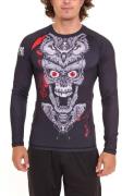 SUPER PRO Rashguard Skull No Mercy Langarm-Shirt komprimierender Schni...