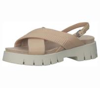 SANSIBAR Damen Echtleder-Sandalen Sandaletten Sommer-Schuhe 1096223 Be...