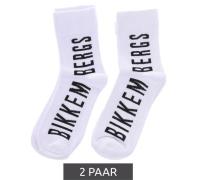 2 Paar BIKKEMBERGS Herren Freizeit-Socken mit Marken Print Baumwoll-St...