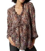 Aniston Damen Sommer-Bluse mit Rüschen-Details Langarm-Shirt mit Allov...