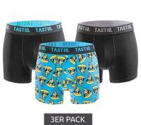 3er Pack TASTIQ Herren Boxershorts mit Pizza-Print Baumwoll-Unterhose ...