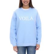 ZWILLINGSHERZ Sweater Voilá Damen Rundhals-Pullover mit VOILÀ Schriftz...