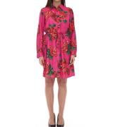 Aniston CASUAL Damen Kleid mit Allover-Blumen-Print Langarm-Kleid 8757...