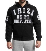 vsct Ibiza Dept Herren Zip-Hoodie mit Schriftzug-Details Baumwoll Kapu...