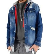 vsct Clubwear Herren 2-in-1 Denim-Jacke im Used-Look Jeans-Jacke 56431...