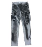 vsct Keanu Herren Slim-Fit Cargo-Hose im Destroyed-Look Denim-Jeans mi...