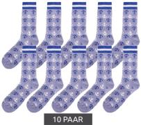 10 Paar ZWILLINGSHERZ Onesize Kuschel-Socken mit Ankern Freizeit-Strüm...