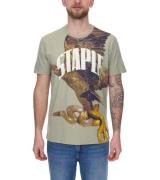 STAPLE Sage Herren T-Shirt modisches Baumwoll-Shirt mit großem Schlang...