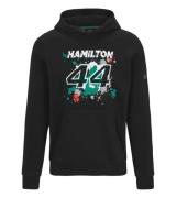 Mercedes-Benz AMG Petronas Lewis Hamilton Herren Hoodie Baumwoll-Pullo...