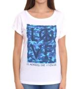 AjC T-Shirt modisches Damen Kurzarm-Shirt mit Love-Print Sommer-Shirt ...