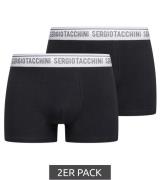 2er Pack Sergio Tacchini Herren Boxershorts mit zweifarbigen Bund und ...