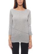 Laura Scott Damen Pullover leichter Feinstrickpullover mit asymmetrisc...