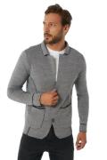 JIMMY SANDERS Strick-Jacke schicker Herren Cardigan mit Knopfleiste Sl...