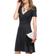 bruno banani Kleid Mini-Kleid gepunktetes Damen Jersey-Kleid in Wickel...