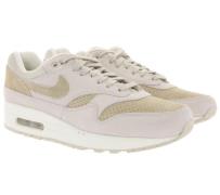 NIKE Air Max 1 Premium moderne Damen Echtleder Sneaker Schuhe Rosa/Bei...