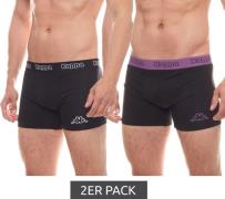 Kappa Unterhose schlichte Herren Boxer-Shorts Schwarz im 2er Pack