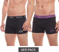 Kappa Boxer-Shorts klassische Unterhose für Herren Schwarz im 6er Pack