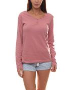 Kappa Langarm-Shirt elastisches Damen Henley Longsleeve Pink