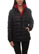 KangaROOS 2 in 1 Winter-Jacke leichte Stepp-Jacke für Damen Schwarz/Ro...