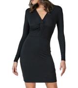 GUESS Etui-Kleid modisches Damen Stretch-Kleid mit langen Ärmeln Schwa...