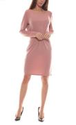 VILA Classy Knielanges-Kleid schlichtes Damen Rundhals-Kleid mit Taill...