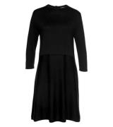 LTB 3/4 Arm Kleid Radiba tailliertes Damen Feinstrick-Kleid Schwarz