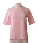 LACOSTE T-Shirt modisches Damen Rundhals-Shirt mit Markenemblem Rosa