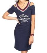 KangaROOS Mini-Kleid modisches Damen Maschen-Kleid mit Cut-Out Navy