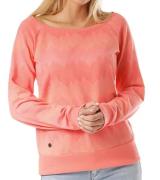 MAZINE Irma Pullover bequemer Damen Sweater mit coolem Muster Lachs