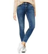 Street One York Jeans coole Damen Slim-Fit-Hose mit Doppelbund Blau