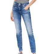 Street One York Slim-Fit- Jeans modische Damen Hose mit Doppelbund Bla...