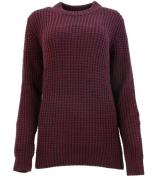 Superdry Strick-Pullover dicker Damen Pulli in Melangeoptik Bordeaux