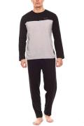 HECHTER STUDIO Herren Schlafanzug Pyjama-Set NI58300 Schwarz/Grau