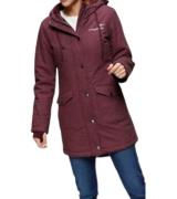 KangaROOS Damen Funktions-Parka wasserdichte Winter-Jacke mit Allover ...