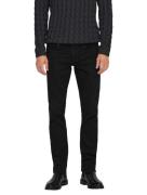 ONLY & SONS Loom 8637 Mat Slim-Fit-Jeans in schwarzem Denim