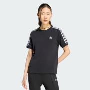 Sportliches adidas 3 Stripe Damen T-Shirt mit ikonischem Logo Baumwoll...